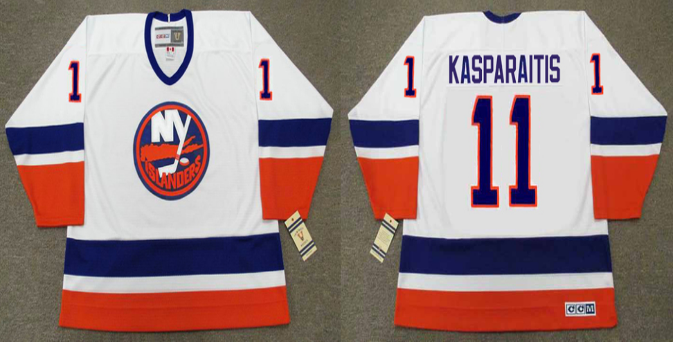 2019 Men New York Islanders 11 Kasparaitis white CCM NHL jersey